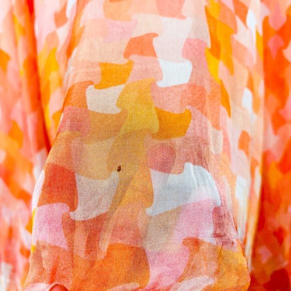 PAOLO CASALINI Pink and orange silk skirt - Picture 2 of 9
